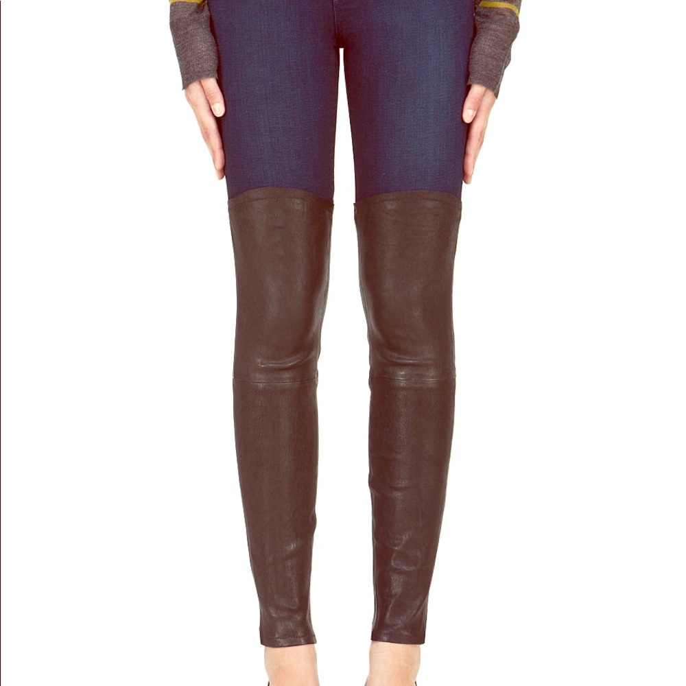 J Brand skinny jeans w/ Leather